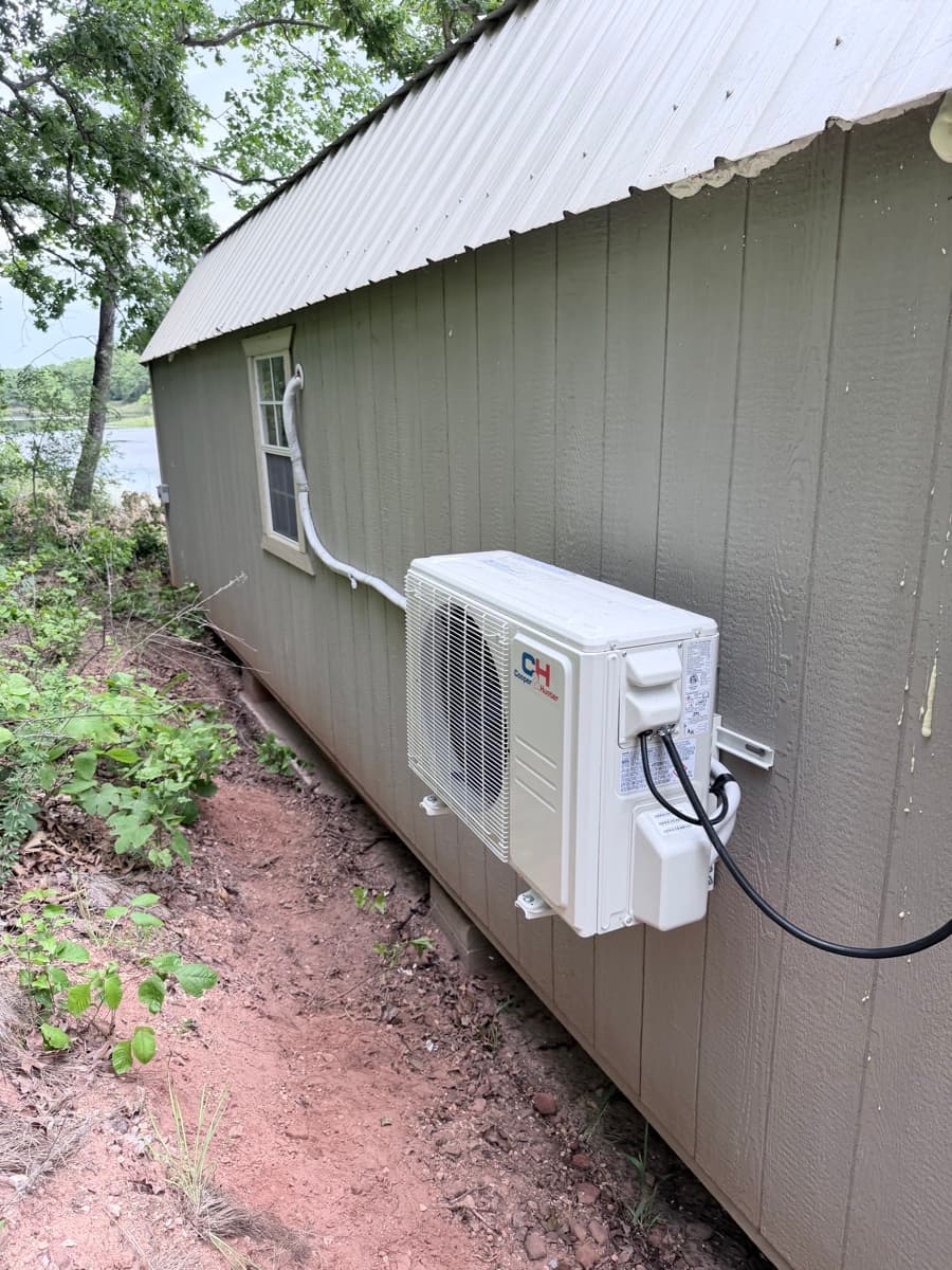 Mini-split install — exterior wall mount