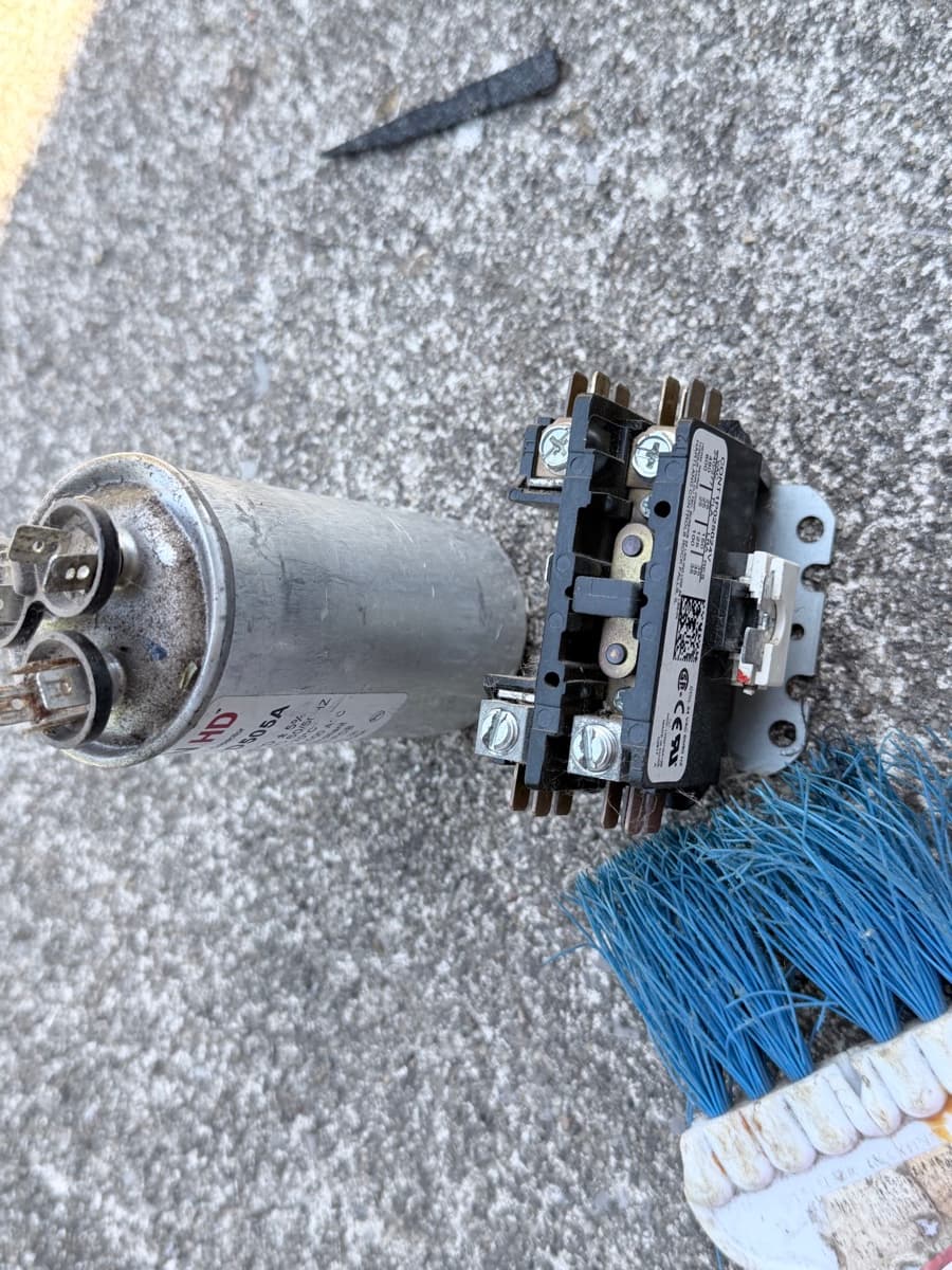 Failed capacitor & contactor — replaced same visit